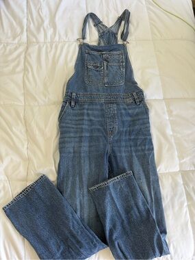 American Eagle Outfitters Light Blue Denim Overalls